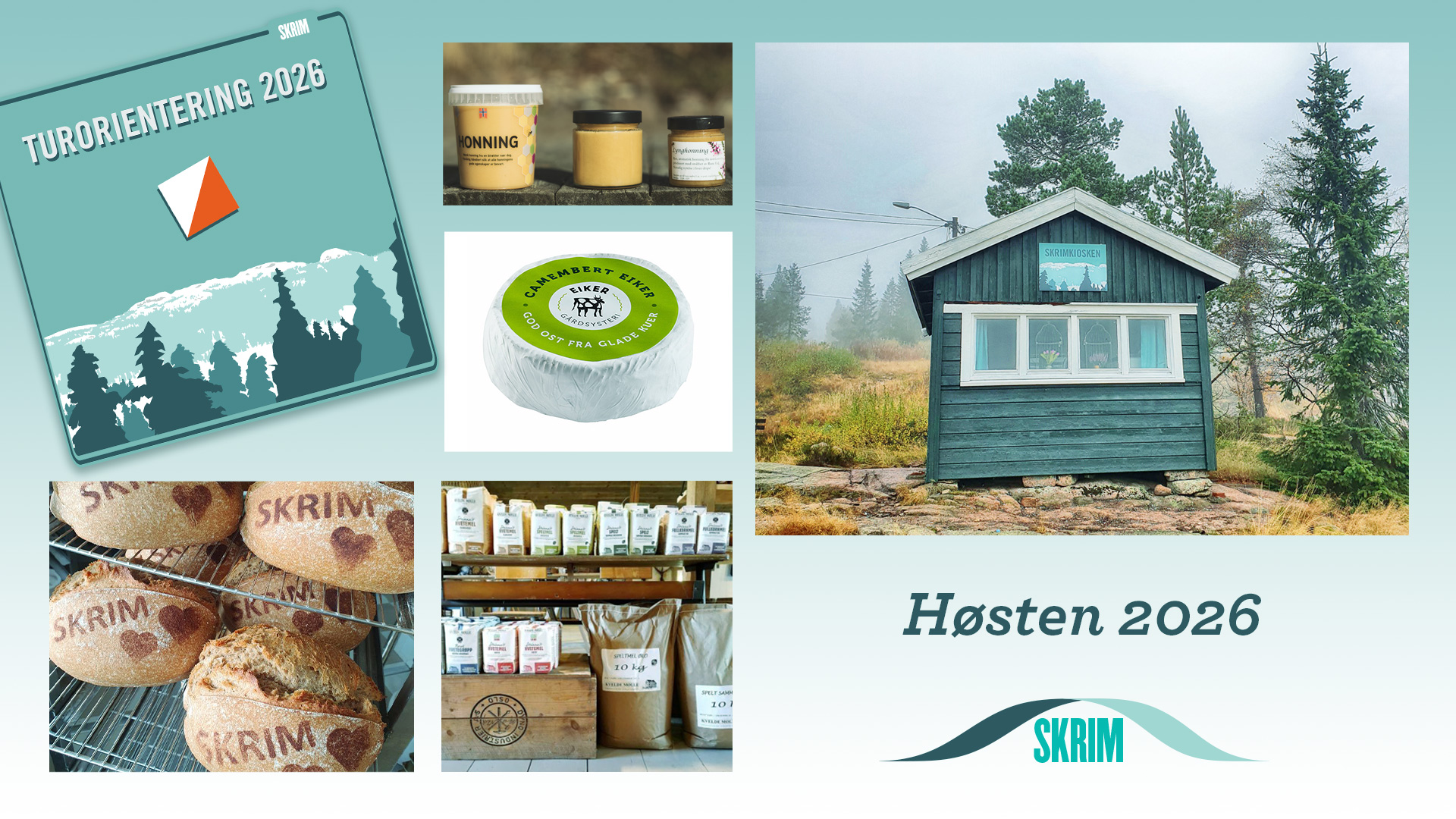 Collage av tilbud i Skrimkiosken